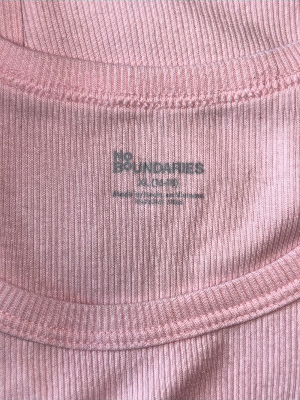 No Boundaries Light Pink Ribbed Tank Top - Picture 5 of 5